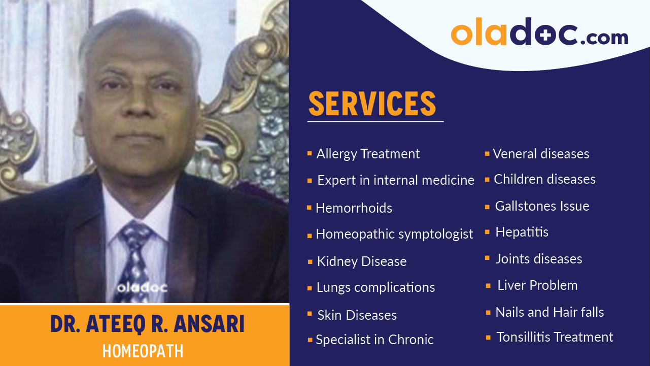 Services  provided by  Dr. Ateeq R. Ansari